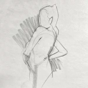 Spontane Zeichnung einer Frau