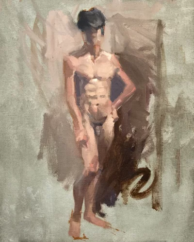 Oil painting of a man