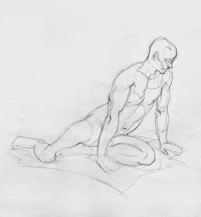 quick sketch figure drawing of a man