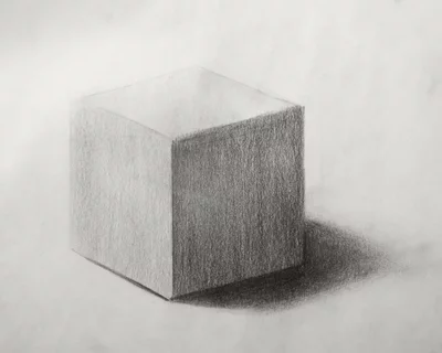 Drawing of a cube
