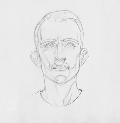 Portrait eines Mannes frontal