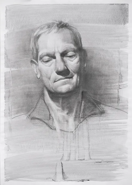 Portrait man graphit