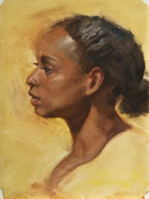 Portrait einer Frau im Profil