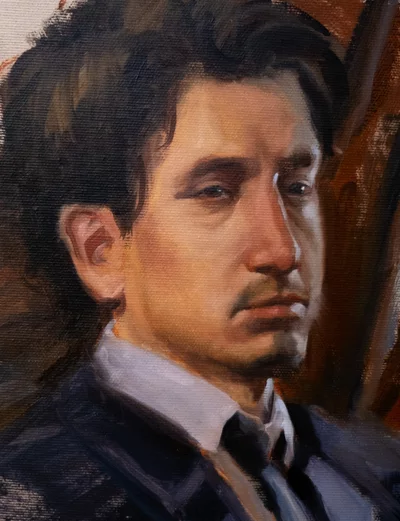 Oil portrait of a man